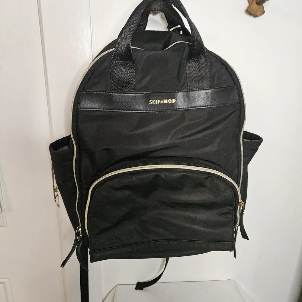 Skip Hop Envi-Luxe Eco Diaper Bag Backpack - Black